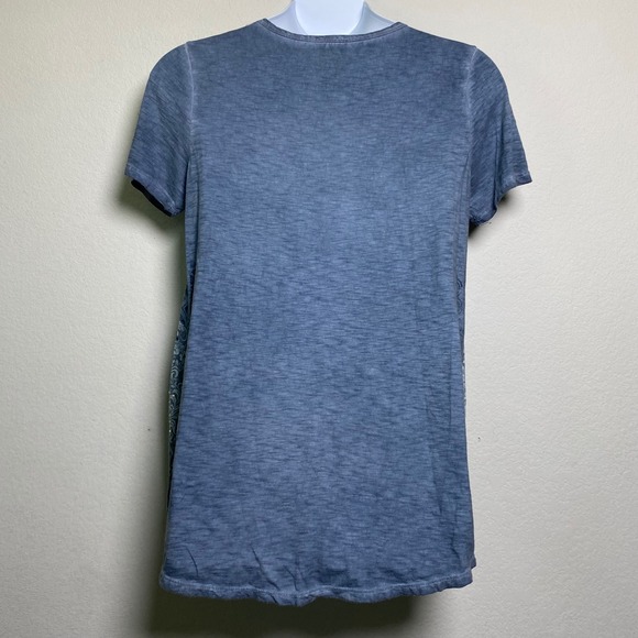 Vocal Womens Blue Embellished Tunic Shirt Top Size XL Made in USA Y2K Boho Siren - Picture 2 of 12